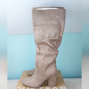 JustFab Leona Portabella Knee High Boots Women's Size 7.5 Brand Neutral NWT